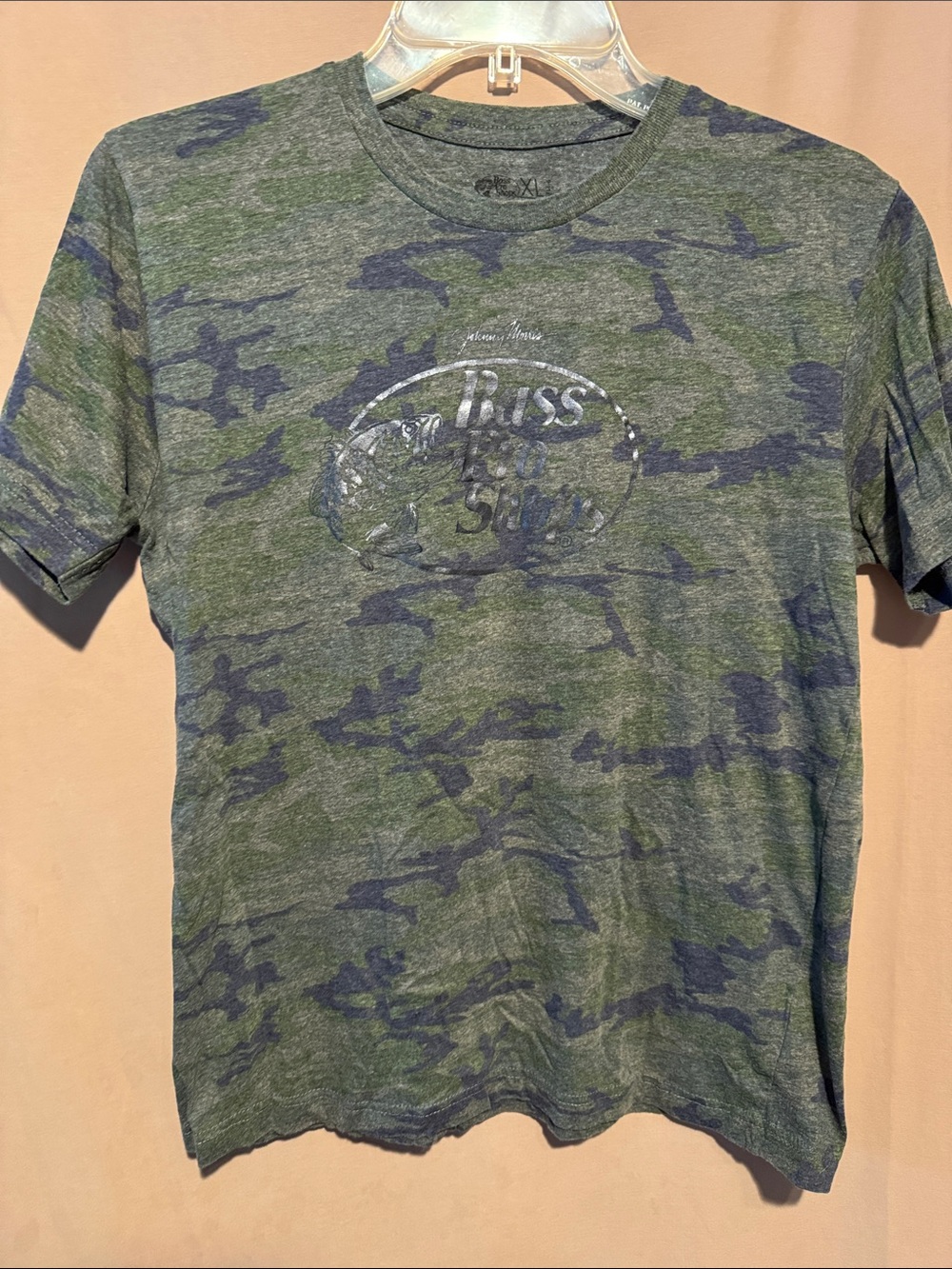 Bass pro Green & Navy Camo Short-Sleeve T-Shirt